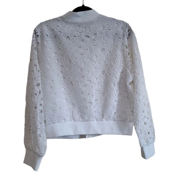 Jason Wu Lace Floral Print White Jacket Size Large NWT - Picture 6 of 8